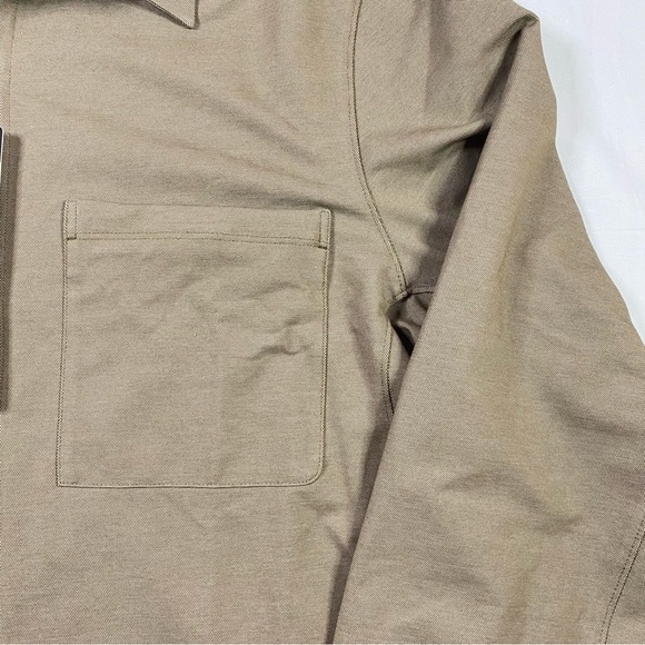 Lululemon Commission Long Sleeve Shirt ALSC Cafe Au Lait Brown Tan Men's Size M - Picture 3 of 6